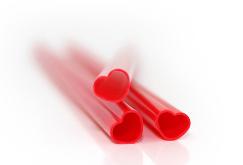 Heart-shaped Straws