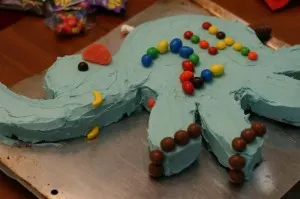 Elephant Cake on a cookie sheet