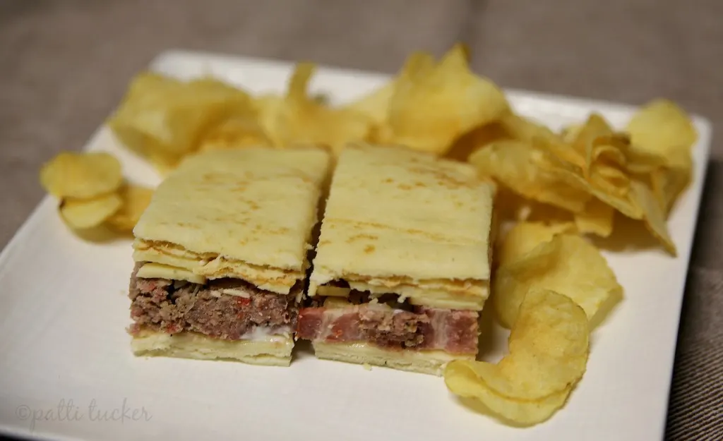 Meatloaf Quesadillas on a white plate