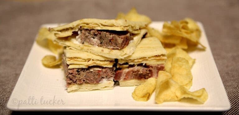 Meatloaf Quesadillas on a white plate