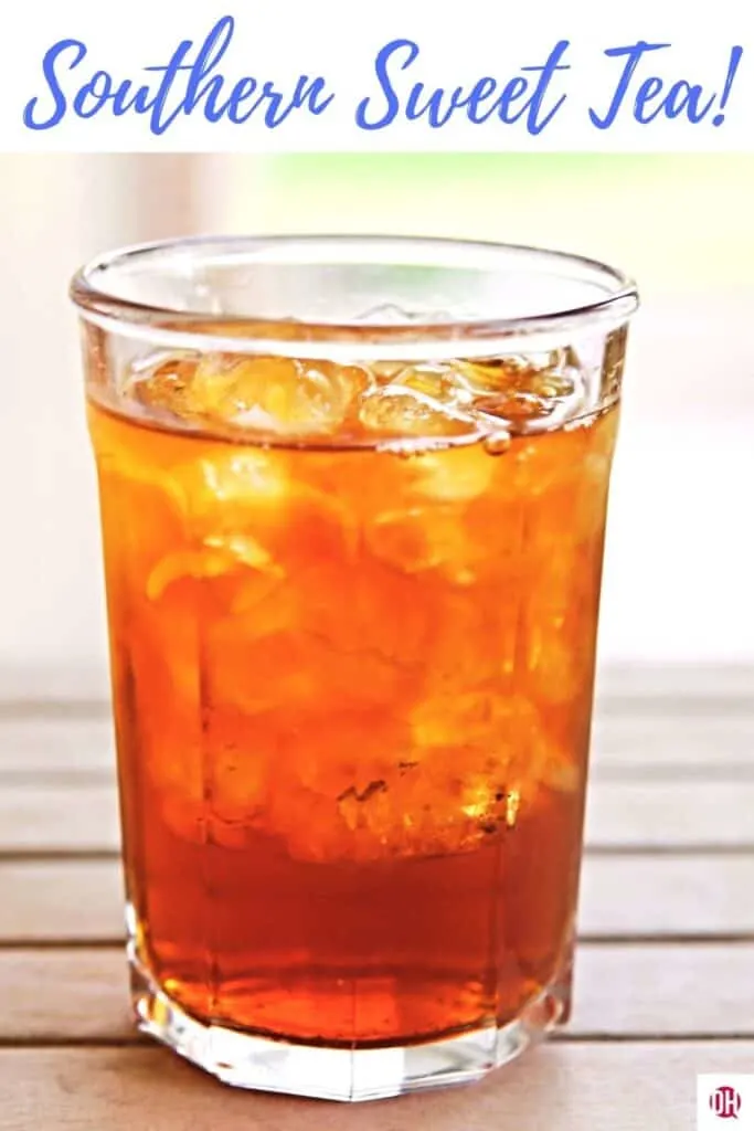 Tea in a glass on a table