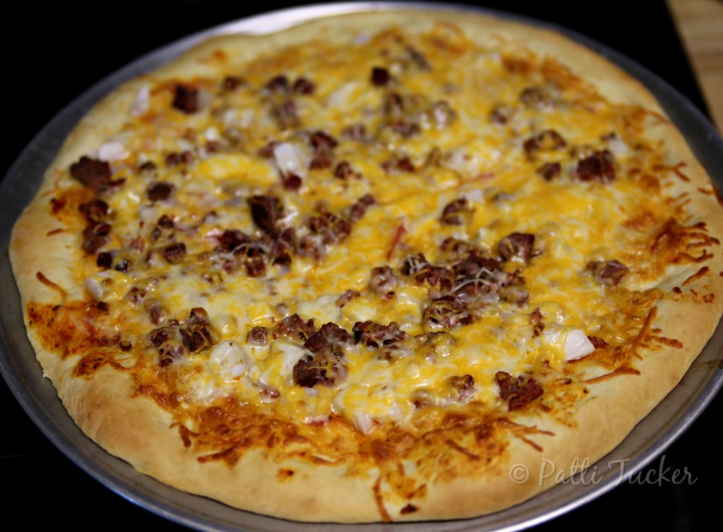 Grilled Burger Pizza