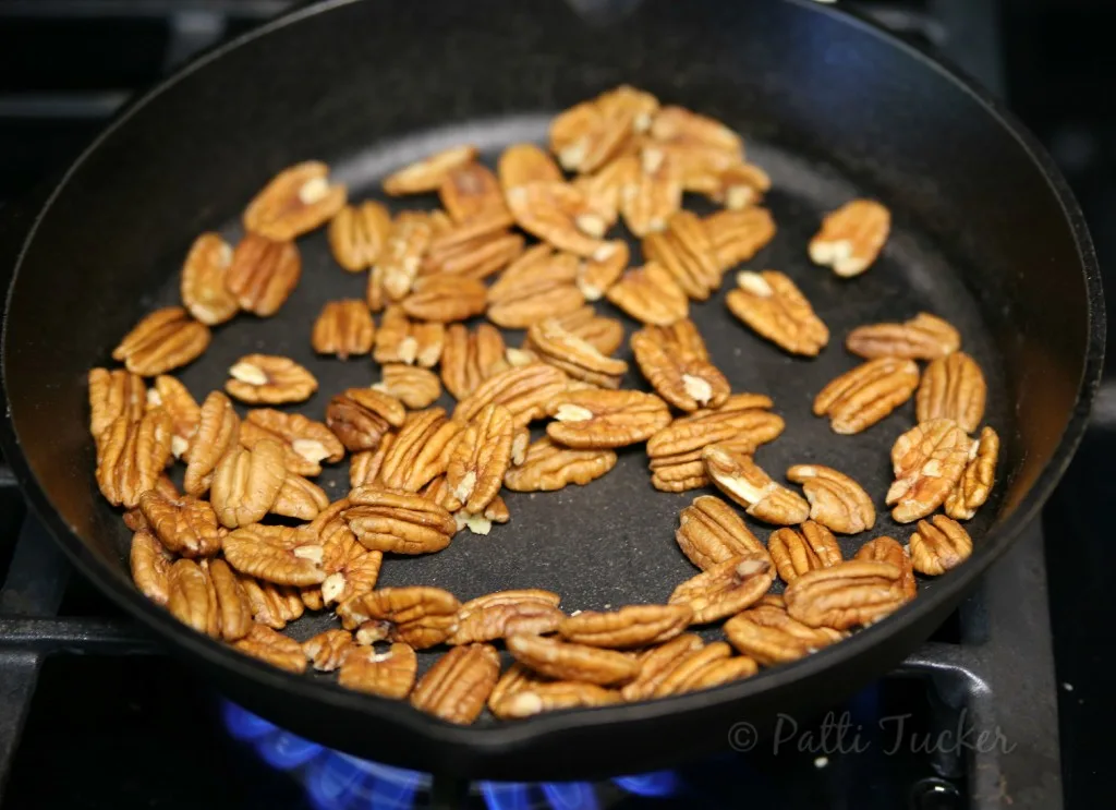 Caramel-Filled Double Chocoalte Brwonies with Toasted Pecans