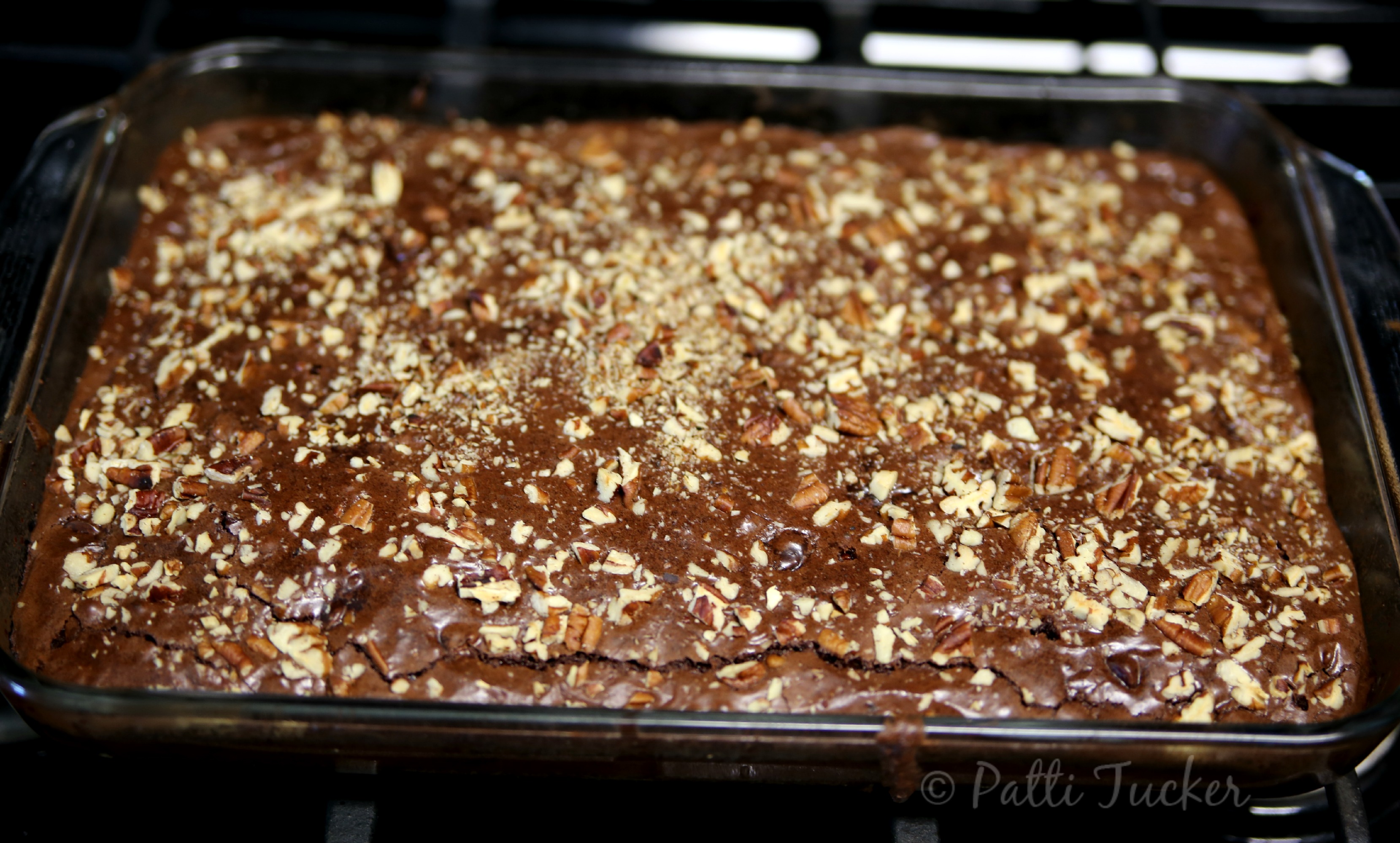 CaramelFilled Triple Chocolate Brownies With Toasted Pecans