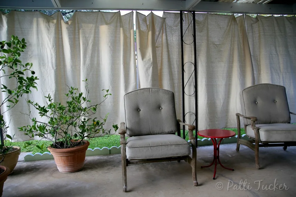 Inexpensive Patio Curtain Ideas, Outdoor Drop Cloth Curtains