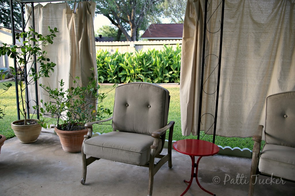 Inexpensive DIY Outdoor Patio Drop Cloth Curtains