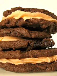 stack of The Best Filled Chocolate Cookies