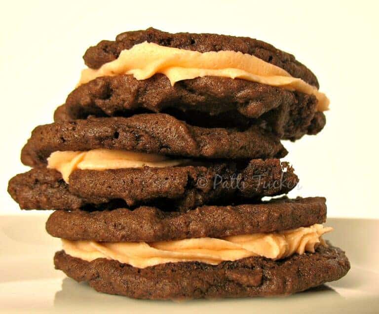stack of The Best Filled Chocolate Cookies