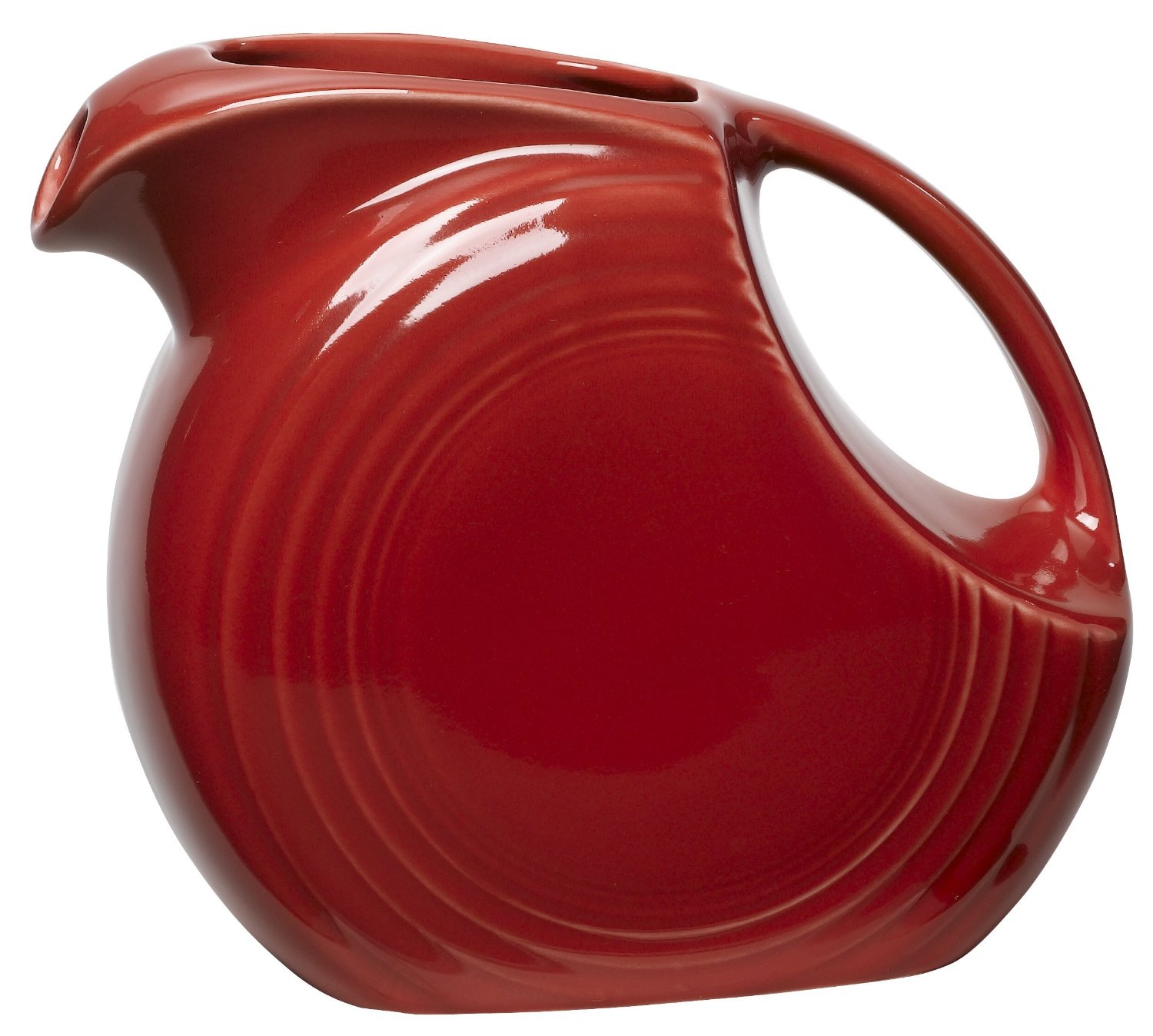 red Fiestaware pitcher