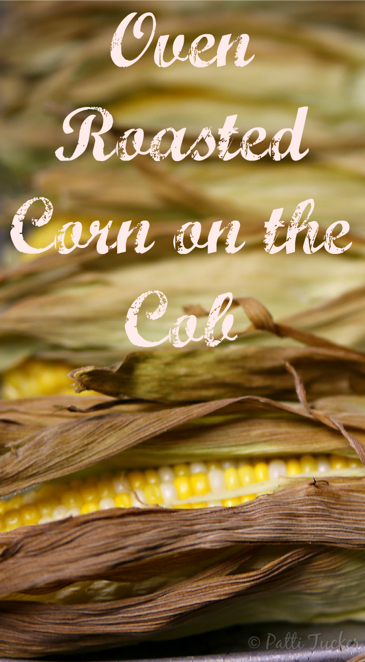 text graphic: Oven Roasted Corn on the Cob
