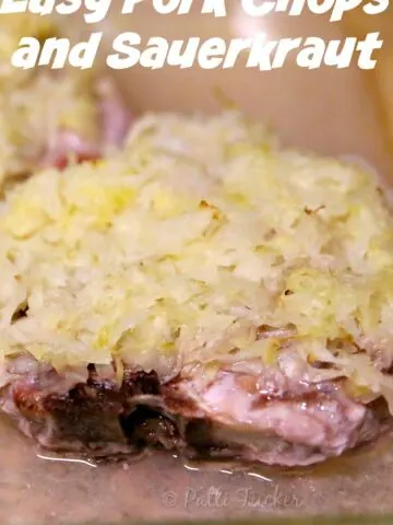 How To: Easy Pork Chops and Sauerkraut in a pan graphic