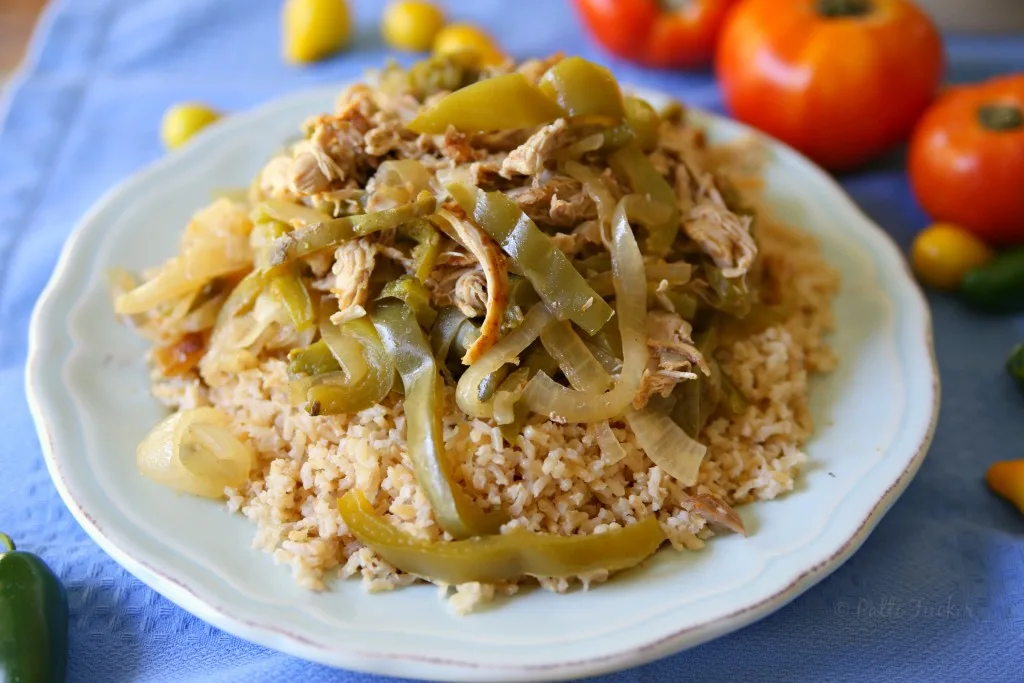 Slow Cooker Chicken Fajitas over Rice