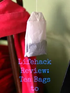 Tea Bags hanging in a Closets