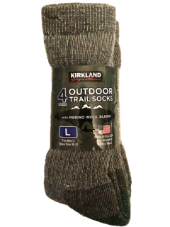 men's trail socks in a package