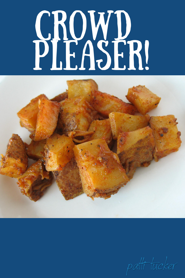 graphic with potatoes: How to Please a Crowd with Roasted Potatoes