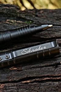 Tactical Pen on wood background