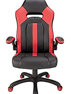 desk chair with red stripes
