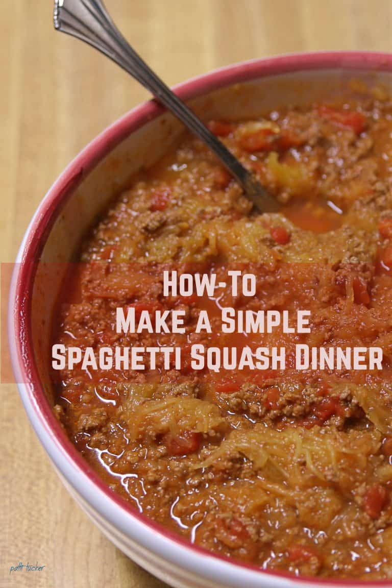 Simple Spaghetti Squash Dinner with meat sauce