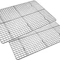 Checkered Chef Cooling Racks for Baking - Baking Rack Twin Set. Stainless Steel Oven and Dishwasher Safe Wire Cooling Rack. Fits Half Sheet Cookie Pan- set of 2