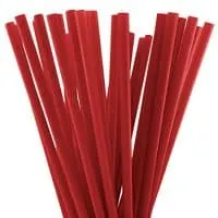 10 Inch Drinking Straws (250 Straws) (10 Inch x 0.28 Inch) (Red)