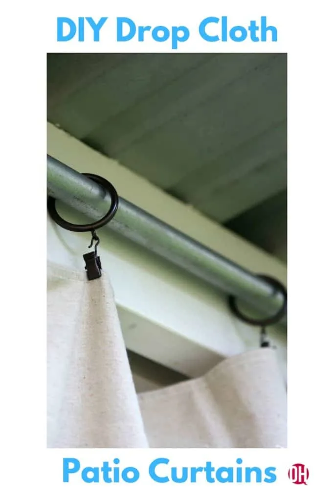 DIY Drop Cloth Pergola Curtains