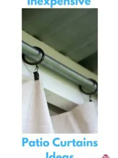 DIY Outdoor Patio Drop Cloth Curtains on a rod