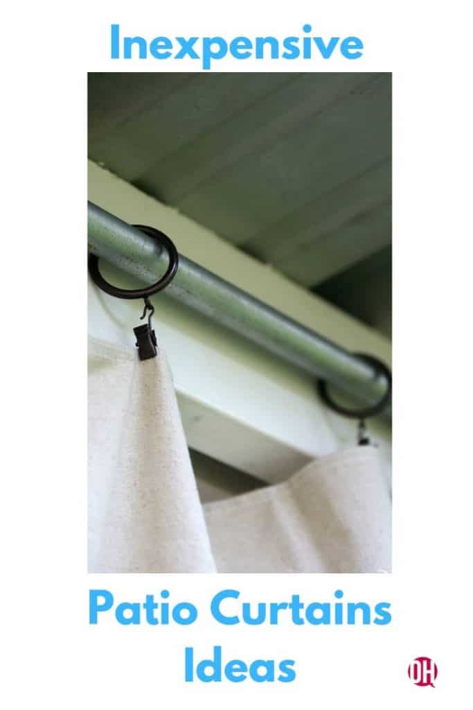 Inexpensive Patio Curtain Ideas, Drop Cloth Shower Curtain Diy