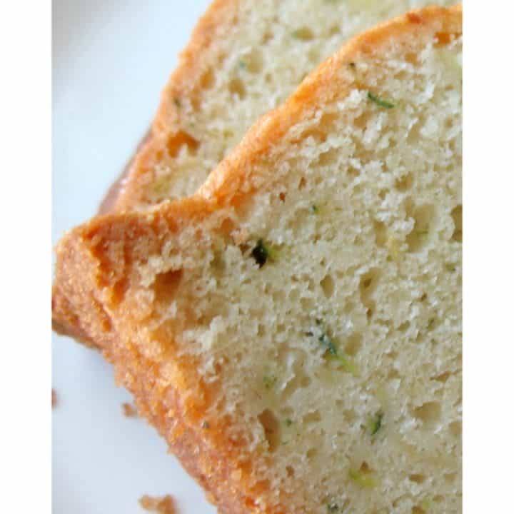 slices of Zucchini bread on a plate