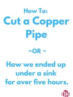 graphic about cutting copper pipe
