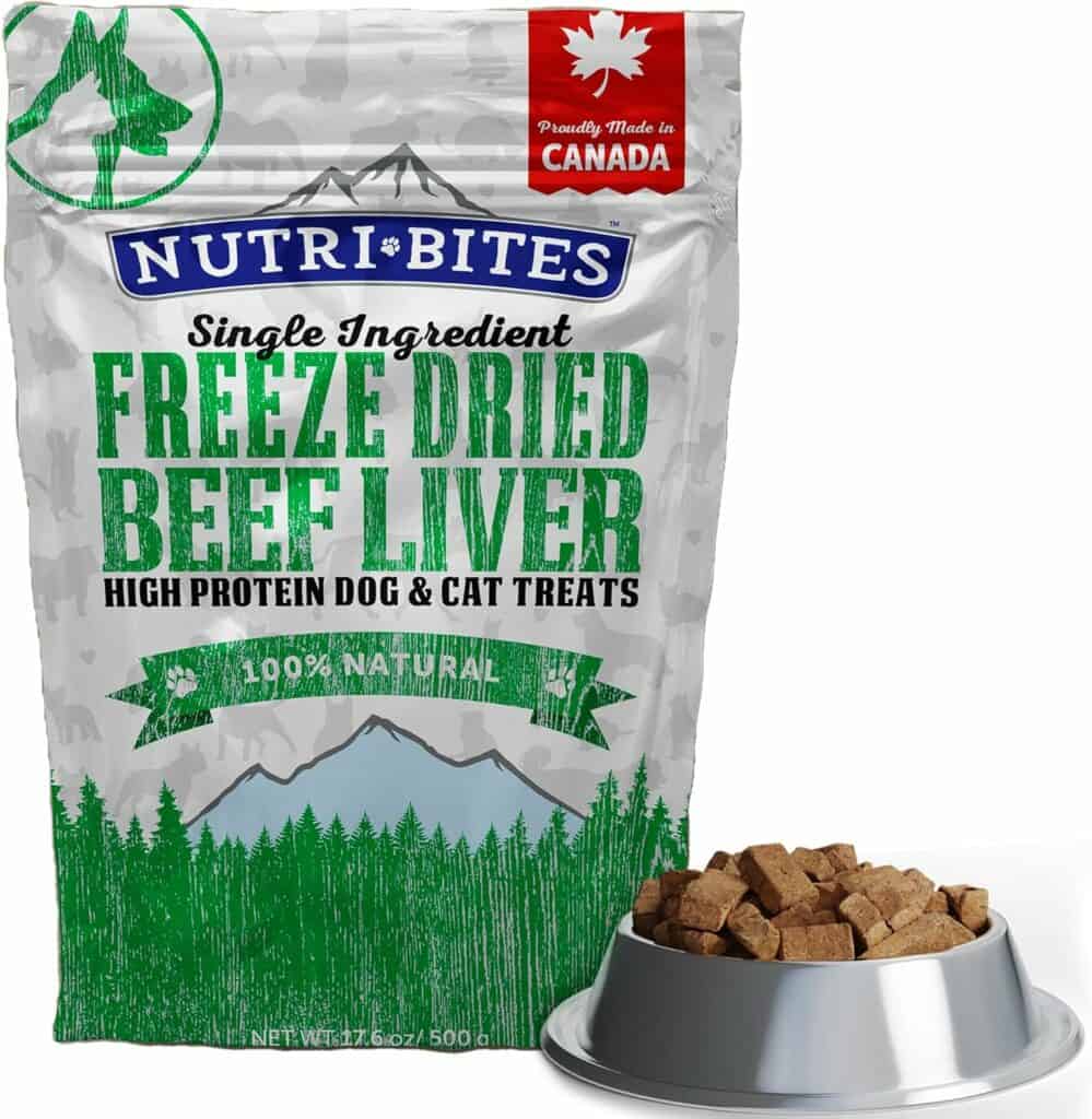 package of freeze dried nutri-bites dog treats