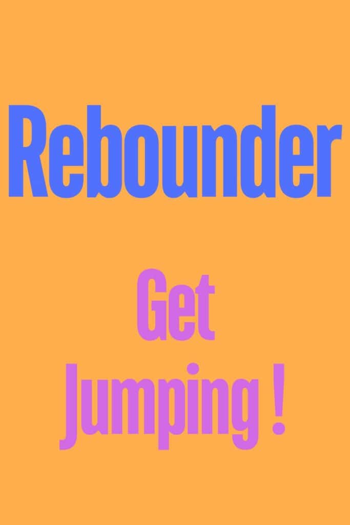 Graphic with orange background and colorful text: Renbounder Get jumping