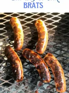 brats being cooked on grill inforgraphic
